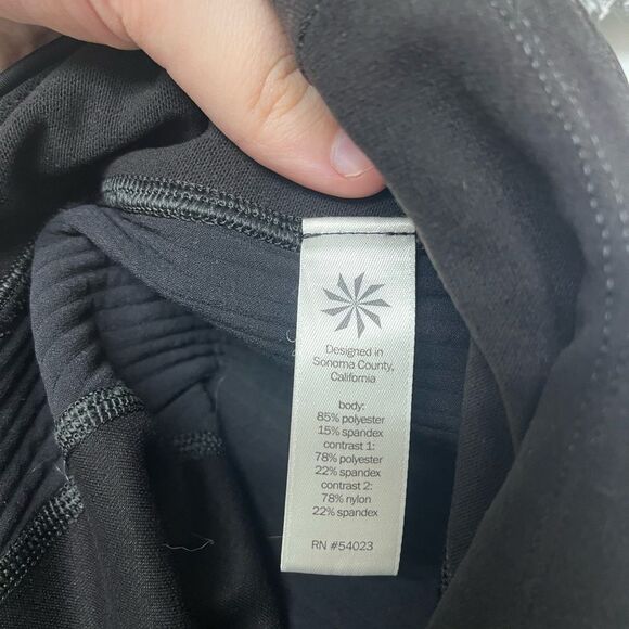 Athleta Black Sleet High Traverse Tight Leggings SZ S Activewear Workout - Picture 6 of 7